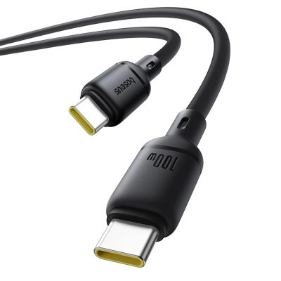 4. Baseus Silky Series 100W USB-C - USB-C 1m Kabel - Schwarz