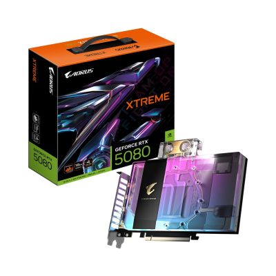 9. Gigabyte GeForce RTX 5080 AORUS XTREME WATERFORCE WB 16GD Grafikkarte