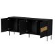 4. INSERTO 3D1W Kommode 190x40x80 schwarz + LED