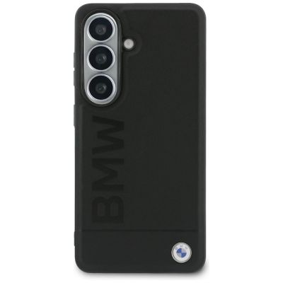 3. BMW Leder-MagSafe-Hülle mit Heißprägung für Samsung Galaxy S26 Plus – Schwarz