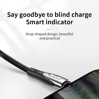 5. Joyroom Sharp Series S-M411 USB-A/Micro-USB 3A-Kabel 2 m mit Ladeanzeige – Schwarz