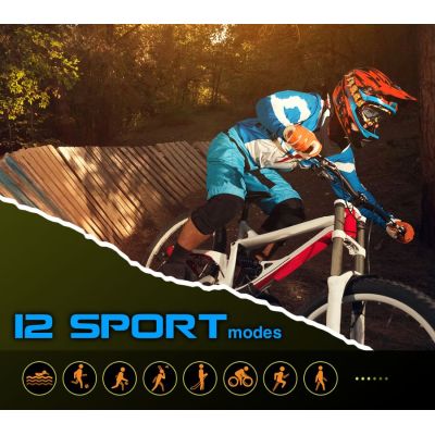 11. Rubicon RNCE88-2 Schwarze Smartwatch – Schwarzes Silikonarmband + Schwarzes Armband