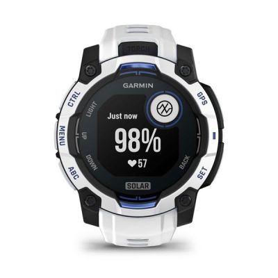9. GARMIN Instinct 3 45mm SOLAR Whitestone Smartwatch