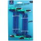 12. Wäscheklammern, Clips, Strandtuchhalter, Deckenhalter, 4 Stück, blaue Palmen