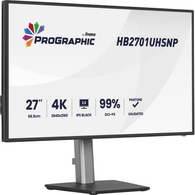 3. iiyama PROGRAPHIC HB2701UHSNP-B1 Computermonitor 68,6 cm (27") 3840 x 2160 px 4K Ultra HD LCD Schwarz