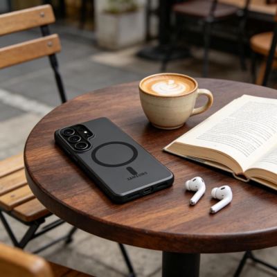6. Tech-Protect MagSlim MagSafe Hülle für Samsung Galaxy S26 Ultra – Mattschwarz
