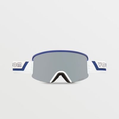 2. Volcom GARDEN DARK BLUE OFF WHITE SKY/SILVER CHROME Snowboardbrille (VG0122106)