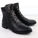 13. Damen-Stiefeletten mit Blumenmuster, schwarz, Jezzi ASA62-16