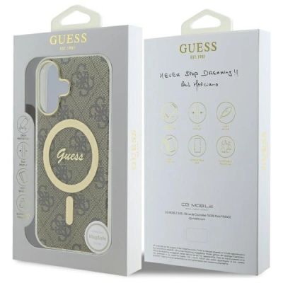 8. Guess IML 4G MagSafe Hülle für iPhone 16 Plus – Braun