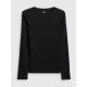 6. Damen Langarm-Strickpullover mit schmaler Rippstrickbündchen, Größe 4F 4FRAW25TLONF656-20S