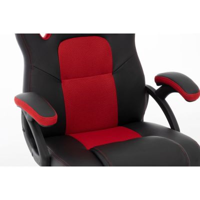 10. Raptor Gaming 437764 Gaming-Stuhl, gepolsterter Sitz, Schwarz, Rot