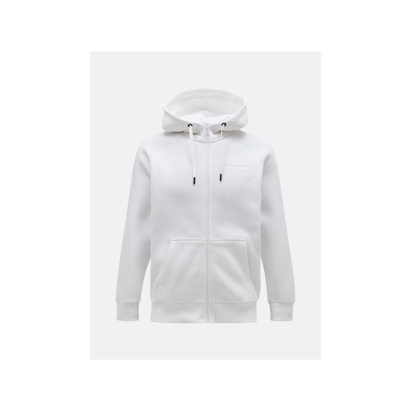 Peak Performance M Original Small Logo Zip Hood Sweatshirt weiß