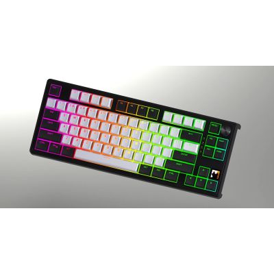 21. HATOR Skyfall 80 MAG ULTIMA 8K kabellose Gaming-Tastatur USB + RF + Bluetooth QWERTZ US-Englisch Schwarz, Weiß