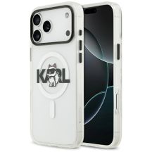 Karl Lagerfeld IML Choupette Sketch Logo MagSafe Case für iPhone 17 Pro – Transparent