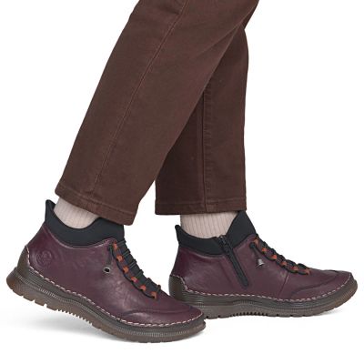 12. Gefütterte Damen-Ankle-Boots, bordeauxrot, Rieker 53650-30
