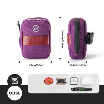 3. Rockbros F006 kleine Satteltasche, lila