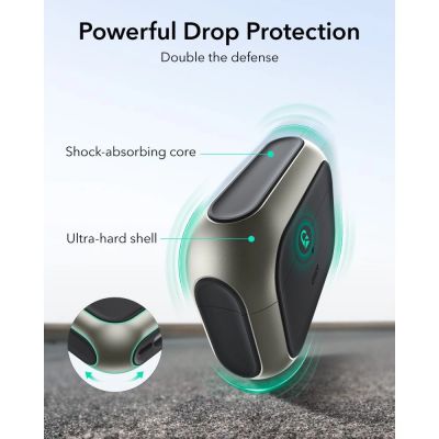 5. ESR Orbit HaloLock MagSafe Hülle für AirPods Pro 3 – Grau & Schwarz