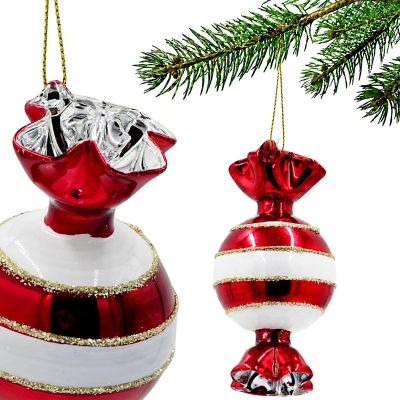 GLAS-BONBONBALLFORM 10 CM HORIZONTALE STREIFEN