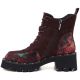 3. Damen-Lederstiefeletten mit Blumen, bordeauxrot, Artiker 59C0248