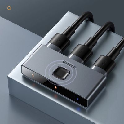 11. Baseus bidirektionaler Switch Splitter Switcher HDMI - 2x HDMI 4K / 30 Hz grau (CAHUB-BC0G)