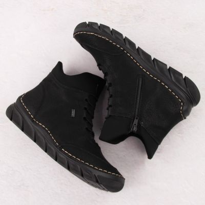 6. Gefütterte schwarze Damen-Ankle-Boots Rieker 55069-00