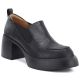 Schwarze Damen-Lederschuhe mit hohem Absatz D&A S.Barski CR62-3525
