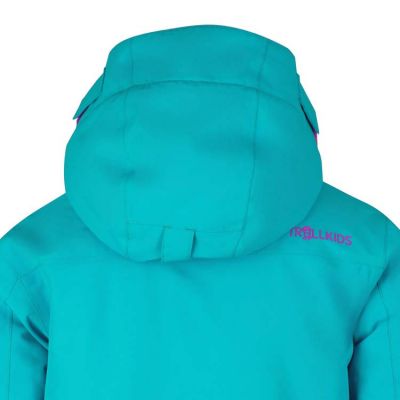 5. Trollkids Kinder Holmenkollen Snow Jacket Pro mit Kapuze, Türkis (913-125)