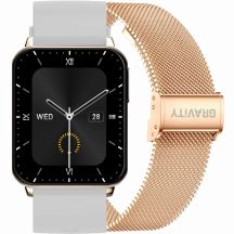 Smartwatch Gravity Roségold Grau 2 Armbänder GT17-4
