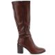 2. Damenstiefel mit Blockabsatz, braun, Sergio Leone KZ-08