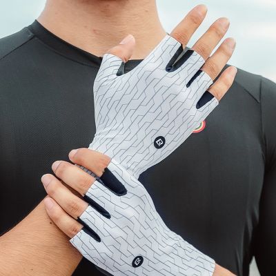 5. Rockbros Rennradhandschuhe Größe: L - Schwarz und Weiß