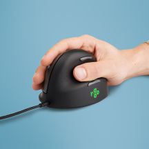 R-Go Tools R-Go HE Break Ergonomische Maus mit Break Software, kleine Größe (Handlänge unter 165 mm), Rechtshänder, kabelgebunden, Schwarz
