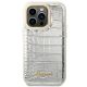 3. Guess Croco Collection iPhone 14 Pro 6.1" Hülle - Silber