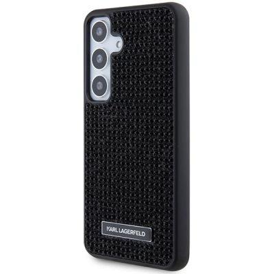 2. Karl Lagerfeld Strass-Metall-Logo-Hülle für Samsung Galaxy S24+ – Schwarz