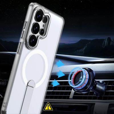 6. Hybrid Armor X Schutzhülle für Samsung Galaxy S26 Ultra mit Ständer, kompatibel mit MagSafe – Transparent