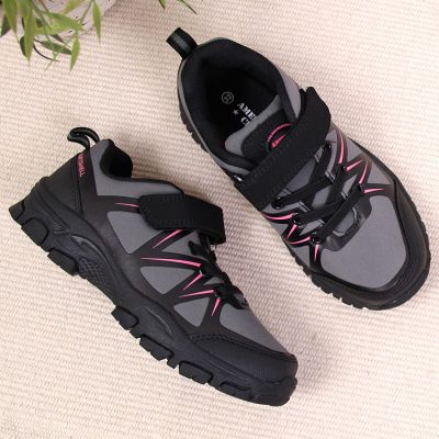 3. American Club Jr AM902A Wanderschuhe mit Klettverschluss, Grau 