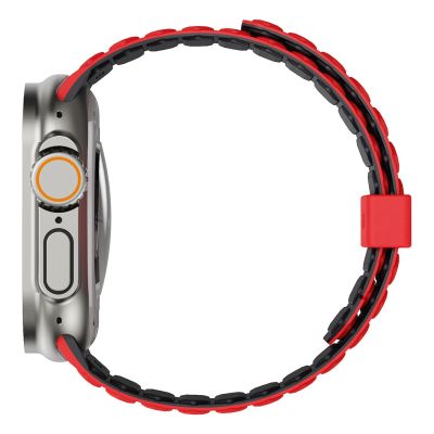 6. UAG Pathfinder – beidseitig tragbares Silikon-Magnetarmband für Apple Watch Series 4–6 & SE 1–3, 44 mm / Series 7–9, 45 mm / Series 10–11, 46 mm / Ultra 1–3, 49 mm (Ash/Lava)