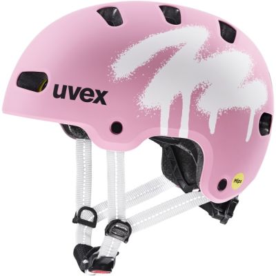 UVEX Kid 4 Style MIPS Kinderfahrradhelm, Matt-Erdbeere