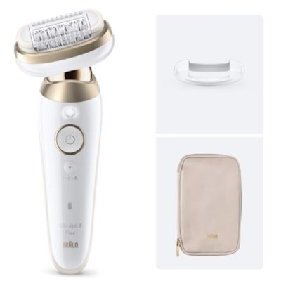 2. Braun Silk-épil 9 Silk·épil 9 Flex 40 Pinzette Gold, Weiß