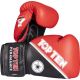 TOP TEN RTT-4Select Leder-Boxhandschuhe 10 oz Rot und Schwarz