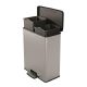 CURVER ABFALLBEHÄLTER MIT PEDAL 26L+26L / IML METALLIC