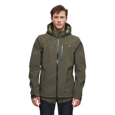 Alpinus Roignais Herren winddichte Softshell-Regenjacke Oliv – MK18863