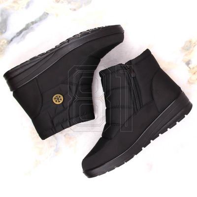 5. News W EVE437A schwarze Schneestiefel mit Keilabsatz