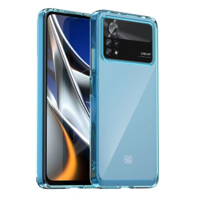 11. Weltraumhülle für Xiaomi Poco X4 Pro 5G Hülle mit flexiblem Rahmen blau