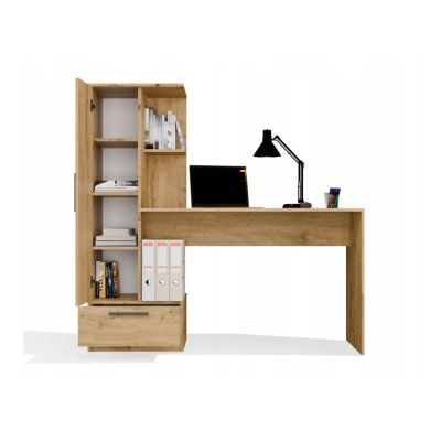 3. COSMO OAK ARTISAN Schreibtisch + Regalset