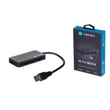 Hub NATEC Moth NHU-1342 (4x USB 3.0; schwarz)