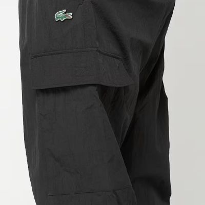 3. Lacoste Herren-Jogginghose aus gewebtem Cargo-Material, Schwarz - XH5121-00-031
