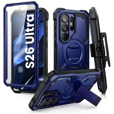 Supcase iBlason ArmorBox Clip Mag MagSafe Hülle für Samsung Galaxy S26 Ultra – Marineblau und Schwarz