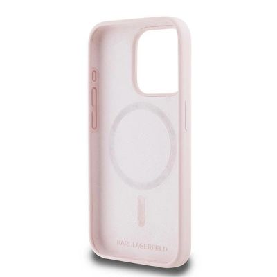 7. Karl Lagerfeld Silikon Karl&Choupette MagSafe Case für iPhone 15 Pro - Pink