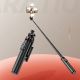 21. Selfie Stick WC12YDS Teleskopstativ 1,3 m aus Aluminiumlegierung mit Dual-Licht und Telefonhalter – Schwarz