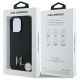 8. Karl Lagerfeld Silikon-Schutzhülle mit Shadow Metal Initialen und MagSafe-Design für iPhone 16 Pro – Schwarz